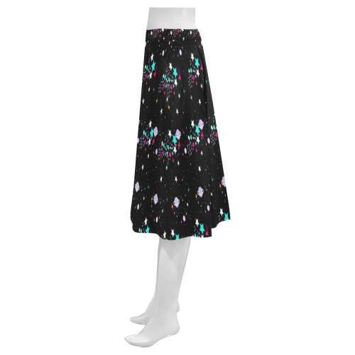 galaxy stars Mnemosyne Women's Crepe Skirt (Model D16)