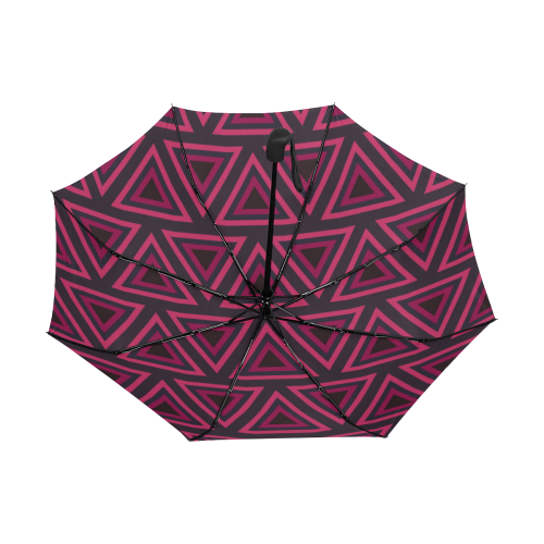 Tribal Ethnic Triangles Anti-UV Auto-Foldable Umbrella (Underside Printing) (U06)