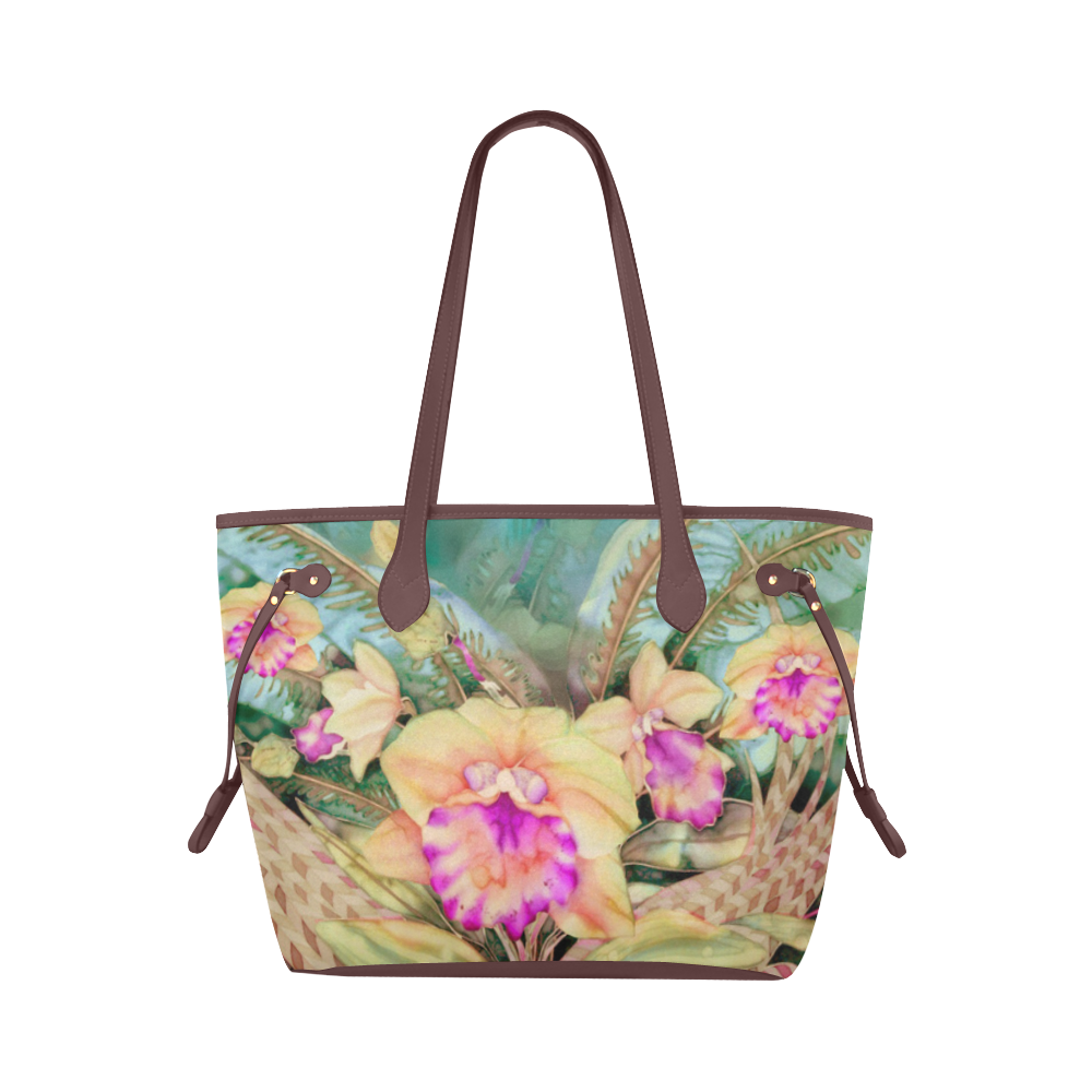 Tropical Orchid 2 Clover Canvas Tote Bag (Model 1661)