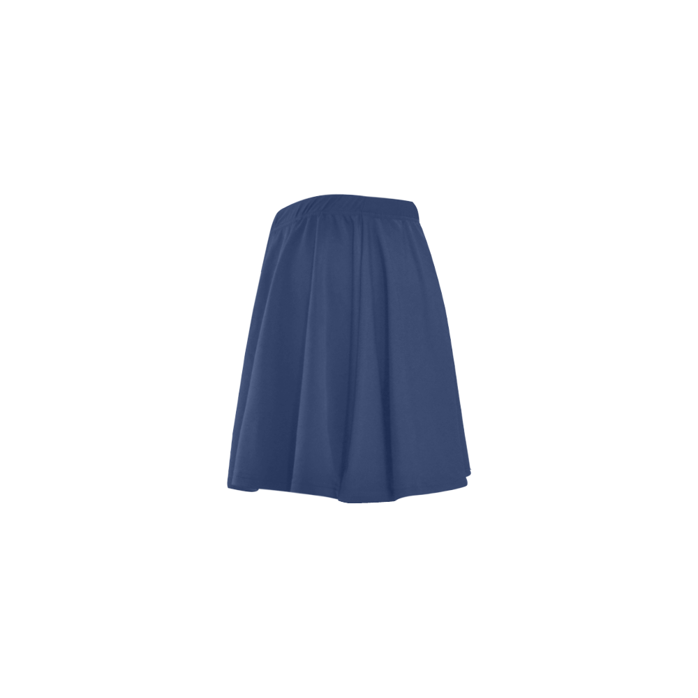 color Delft blue Mini Skating Skirt (Model D36)
