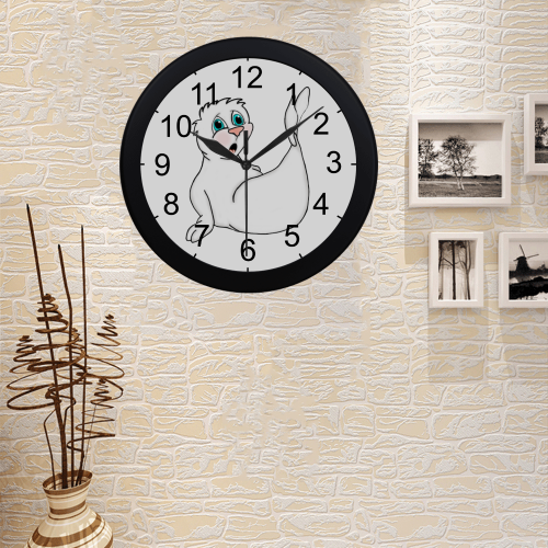 Surprised Seal Circular Plastic Wall clock
