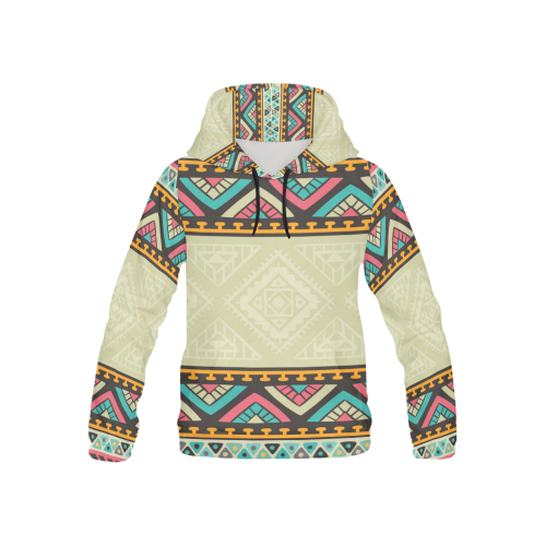 Beautiful Ethnic Tiki Design All Over Print Hoodie for Kid (USA Size) (Model H13)
