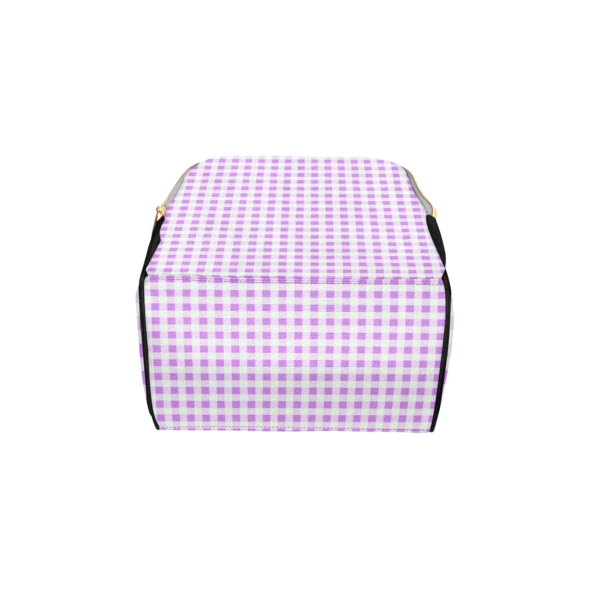 Lavender Gingham Multi-Function Diaper Backpack/Diaper Bag (Model 1688)