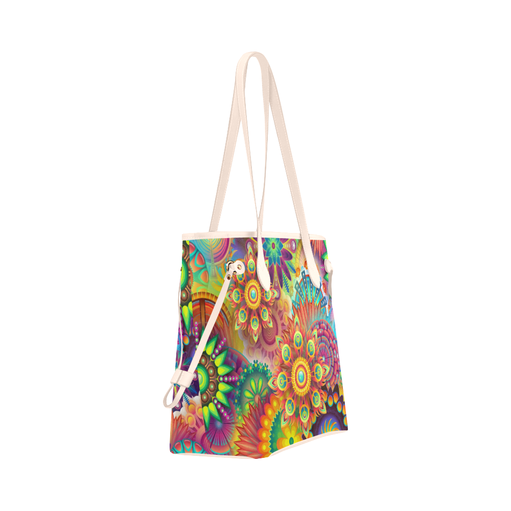 Colorful Abstract Clover Canvas Tote Bag (Model 1661)