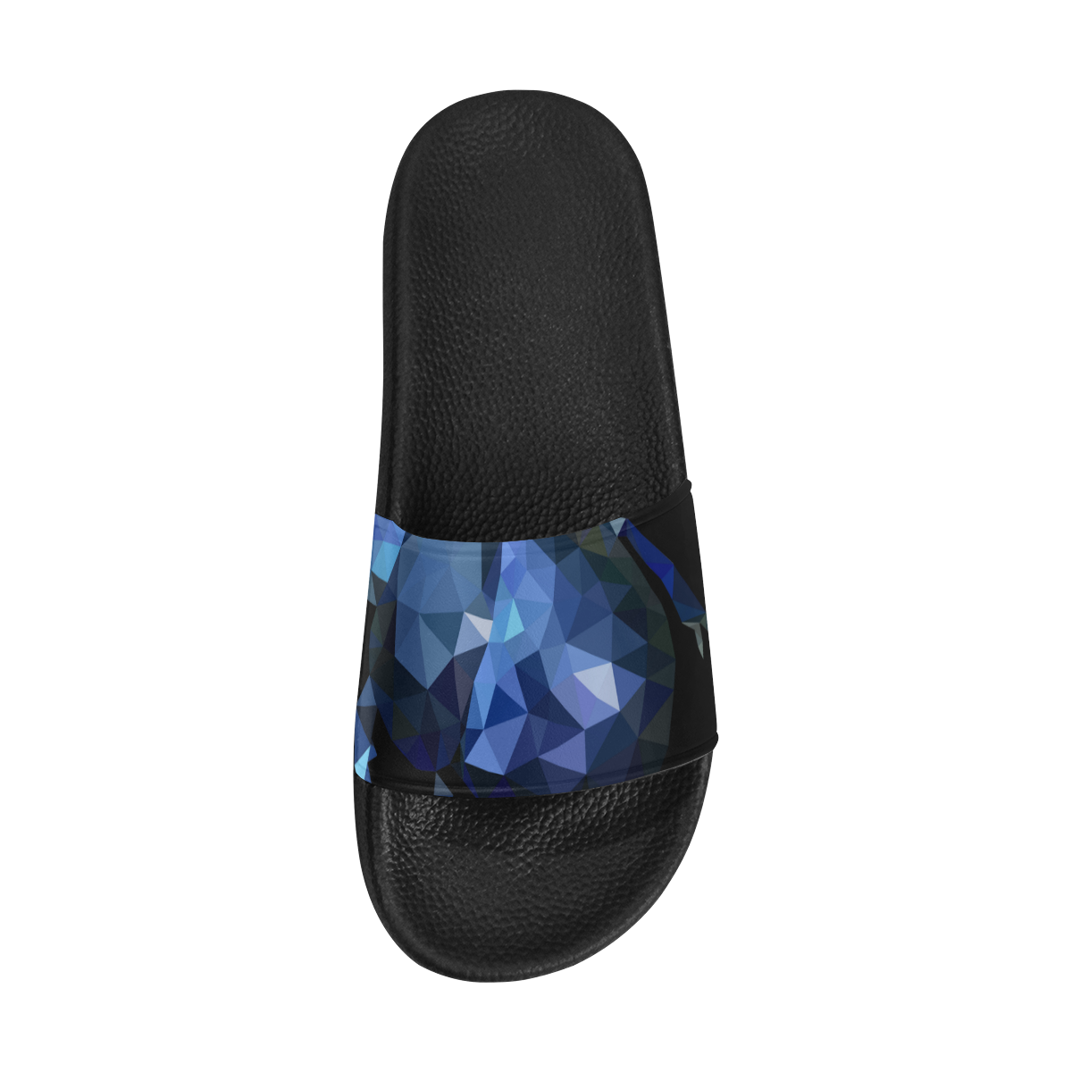 Low poly geometric blue bug Women's Slide Sandals (Model 057)