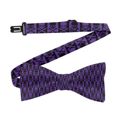 Gothic Purple & Black Skulls Custom Bow Tie