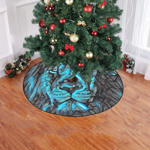 Lion Blues Christmas Tree Skirt 47" x 47"
