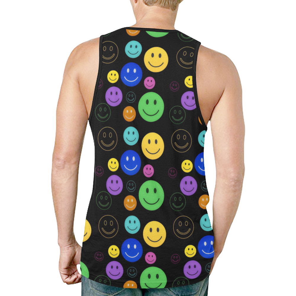 Smiley Face New All Over Print Tank Top for Men (Model T46)