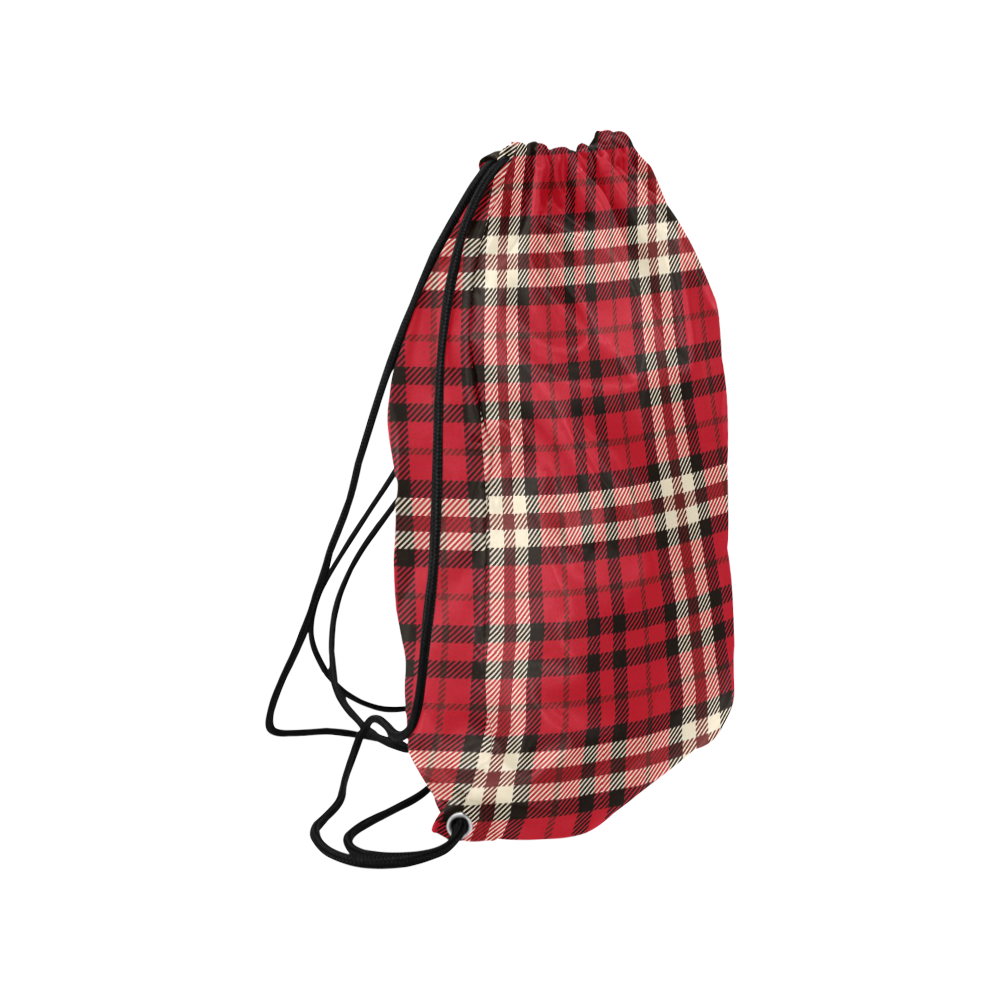 stripe red Medium Drawstring Bag Model 1604 (Twin Sides) 13.8"(W) * 18.1"(H)