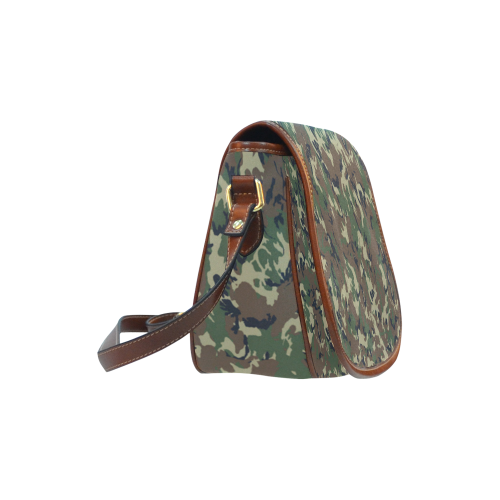 Forest Camouflage Pattern Saddle Bag/Small (Model 1649) Full Customization