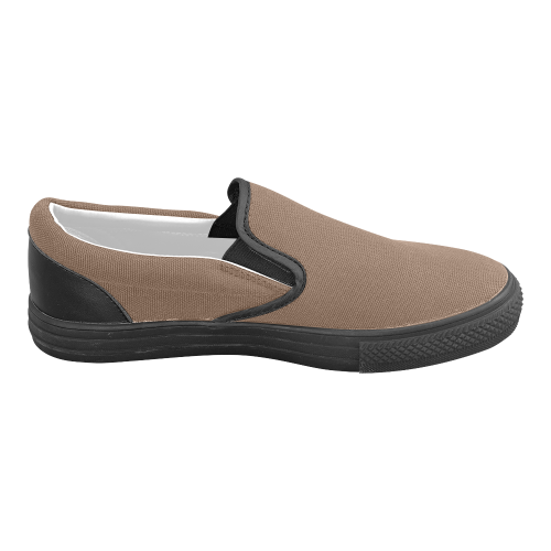 Toffee Men's Slip-on Canvas Shoes (Model 019)