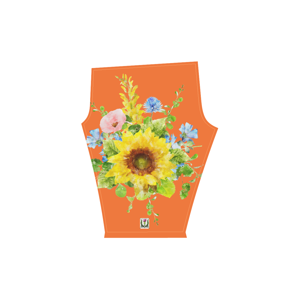 Fairlings Delight's Sunflower Bouquets 53086F1 Women's Low Rise Capri Leggings (Invisible Stitch) (Model L08)