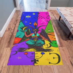 Awesome Baphomet Popart Area Rug 7'x3'3''