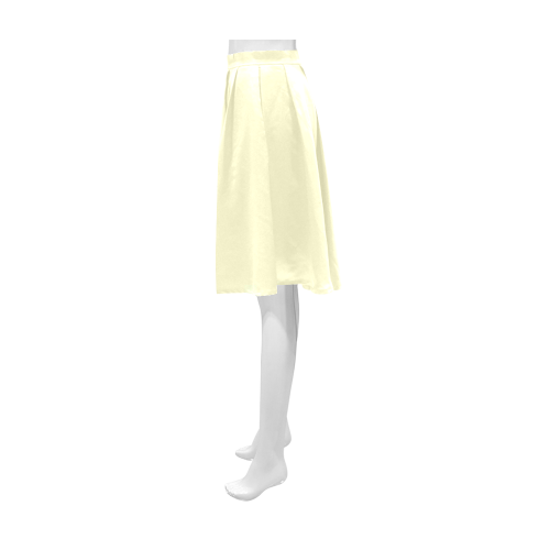 color lemon chiffon Athena Women's Short Skirt (Model D15)