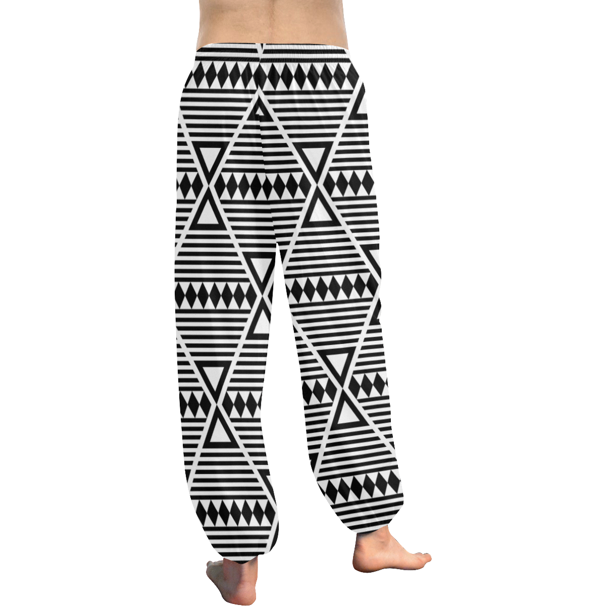 Black Aztec Tribal Women's All Over Print Harem Pants (Model L18)
