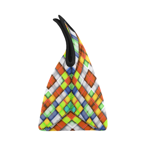 colorful geometric pattern Neoprene Lunch Bag/Small (Model 1669)