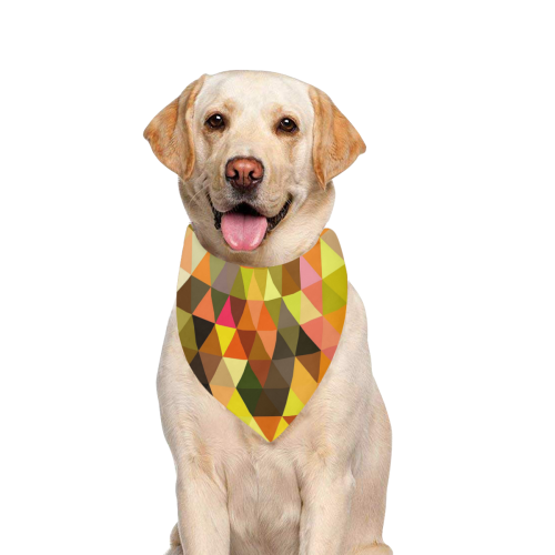 Fall Mosaic Pet Dog Bandana/Large Size