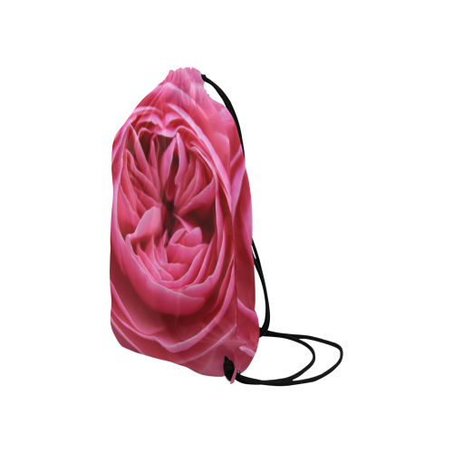 Rose Fleur Macro Small Drawstring Bag Model 1604 (Twin Sides) 11"(W) * 17.7"(H)