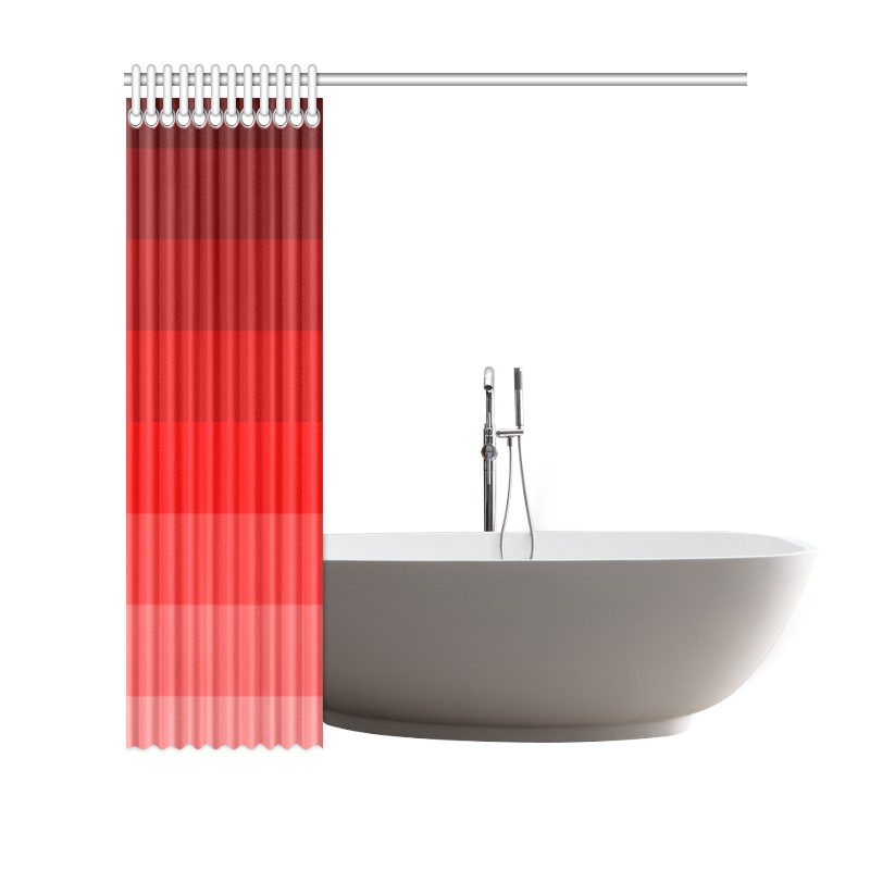 Red multicolored stripes Shower Curtain 69"x70"