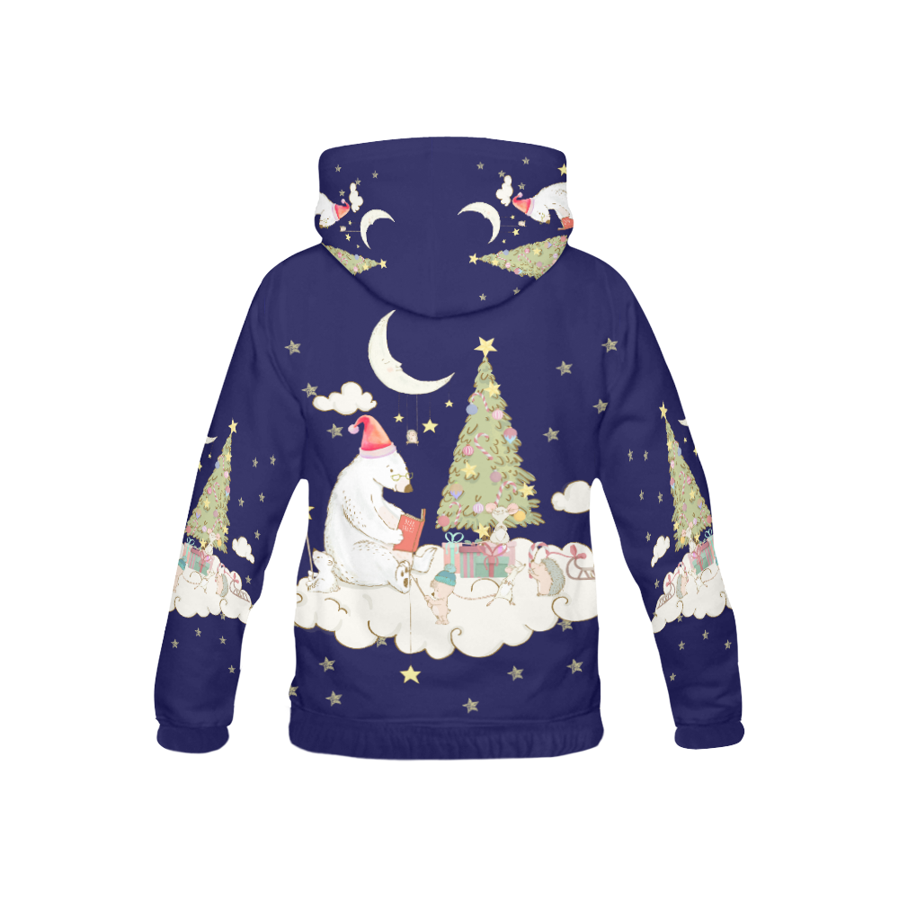Christmas Bear And Friends All Over Print Hoodie for Kid (USA Size) (Model H13)