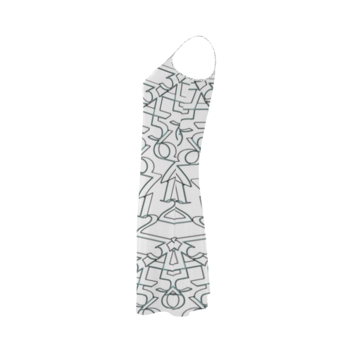 NUMBERS Collection 1234567 White Alcestis Slip Dress (Model D05)