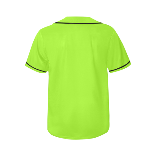 color green yellow All Over Print Baseball Jersey for Women (Model T50)
