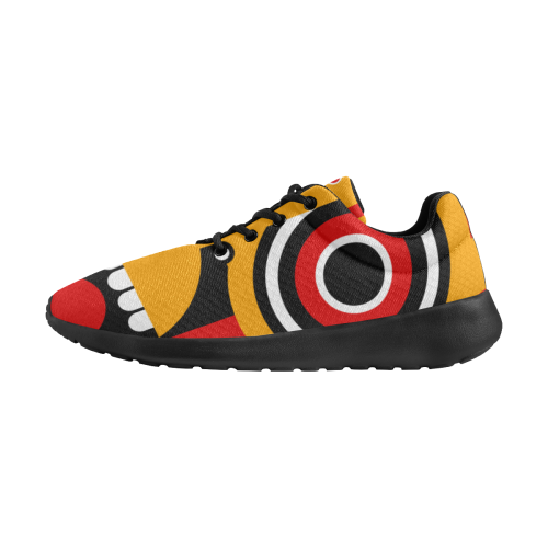 Red Yellow Tiki Tribal Men's Athletic Shoes (Model 0200)