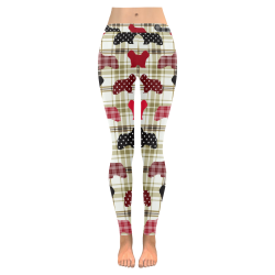 Bearded Collie Women's Low Rise Leggings (Invisible Stitch) (Model L05)
