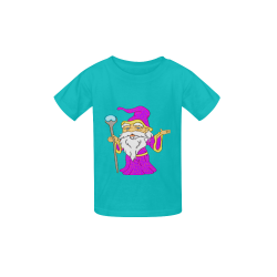 Wizard Gnome Sea Green Kid's  Classic T-shirt (Model T22)