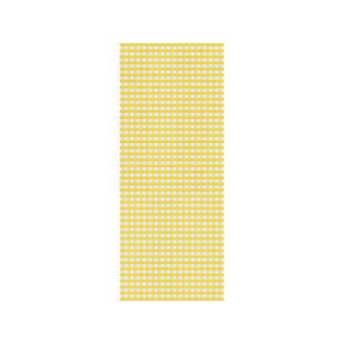 Yellow Gingham Checked Pattern Quarter Socks