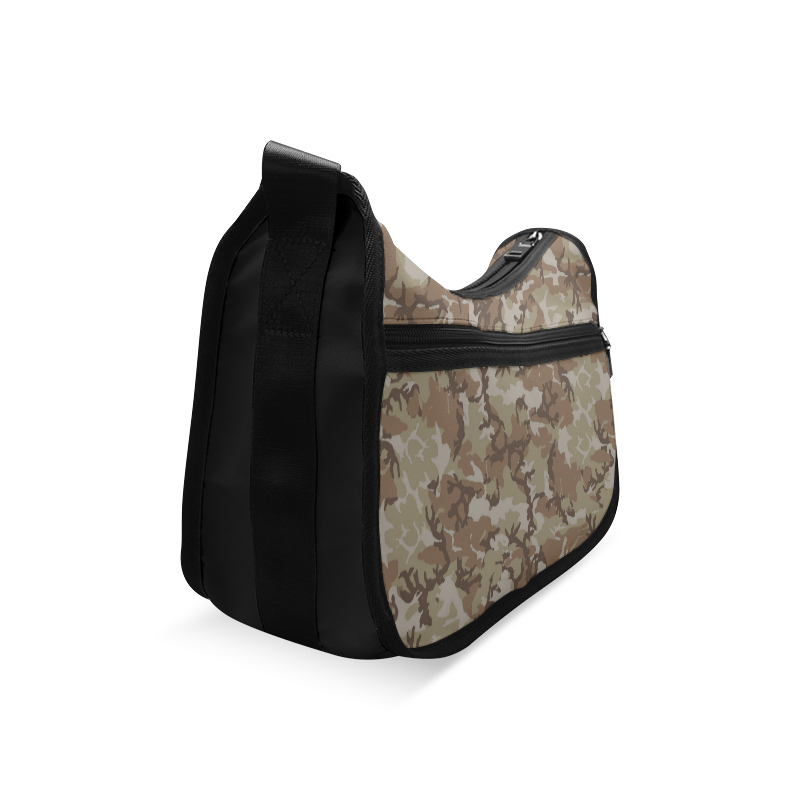 Woodland Desert Brown Camouflage Crossbody Bags (Model 1616)