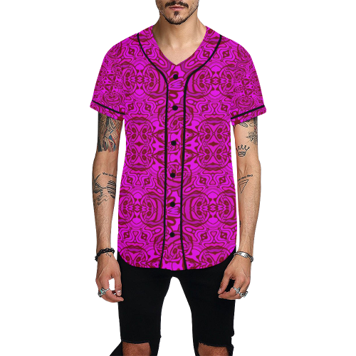 oriental Pattern 7 by JamColors All Over Print Baseball Jersey for Men (Model T50)