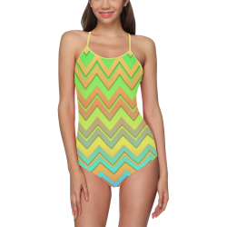 Summer Chevrons Strap Swimsuit ( Model S05)
