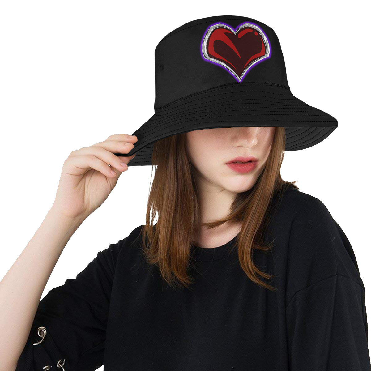 Sacred Heart Logo Bucket Hat All Over Print Bucket Hat