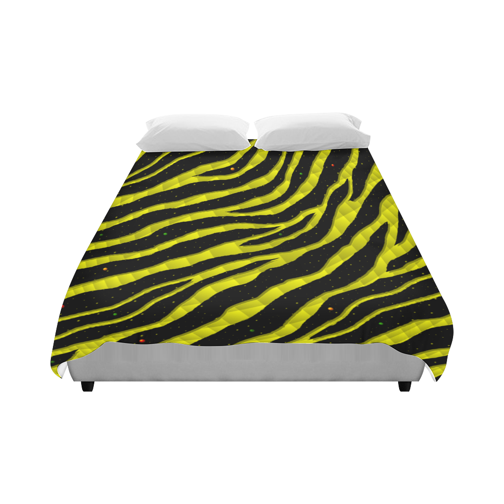 Ripped SpaceTime Stripes - Yellow Duvet Cover 86"x70" ( All-over-print)