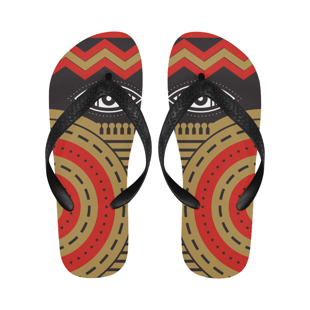 illuminati tribal Flip Flops for Men/Women (Model 040)