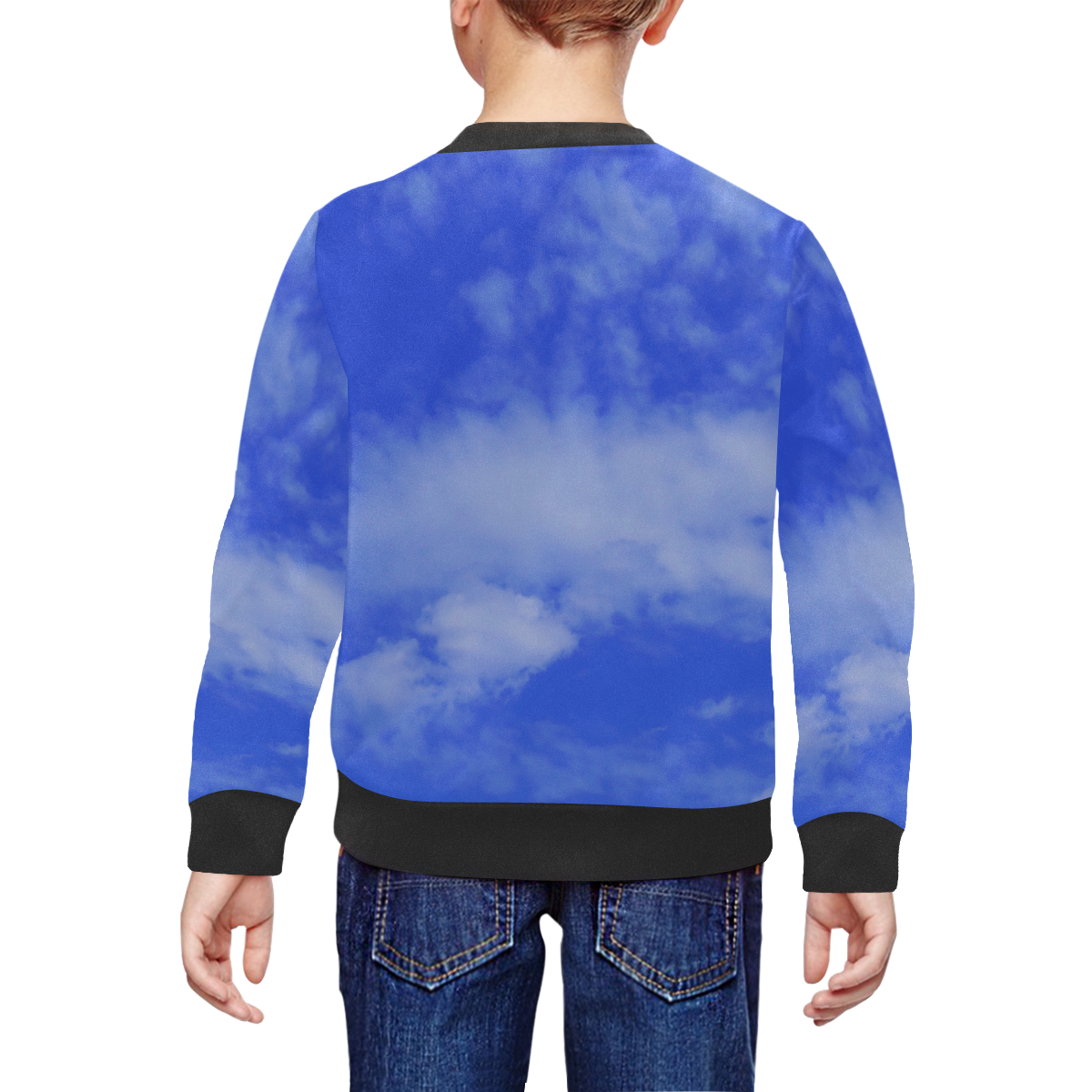 Blue Clouds Arts Add All Over Print Crewneck Sweatshirt for Kids (Model H29)