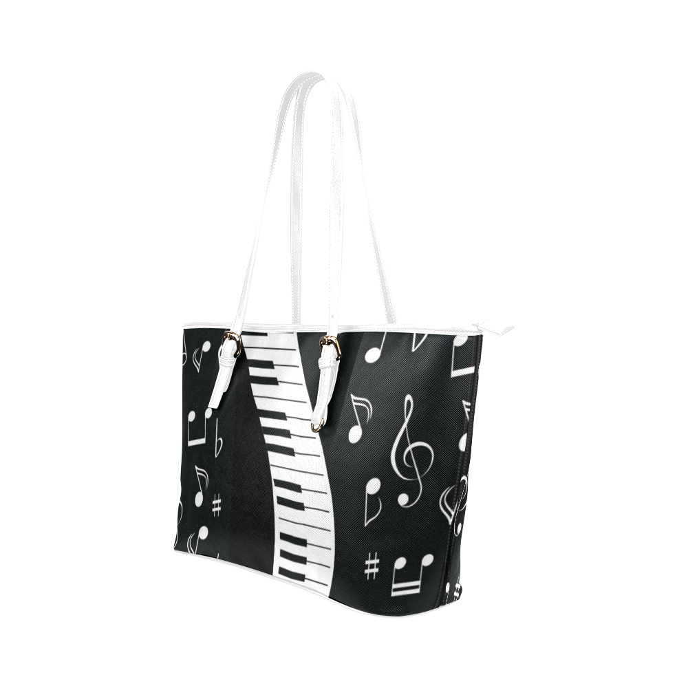 Pianist Leather Tote Bag/Large (Model 1651)