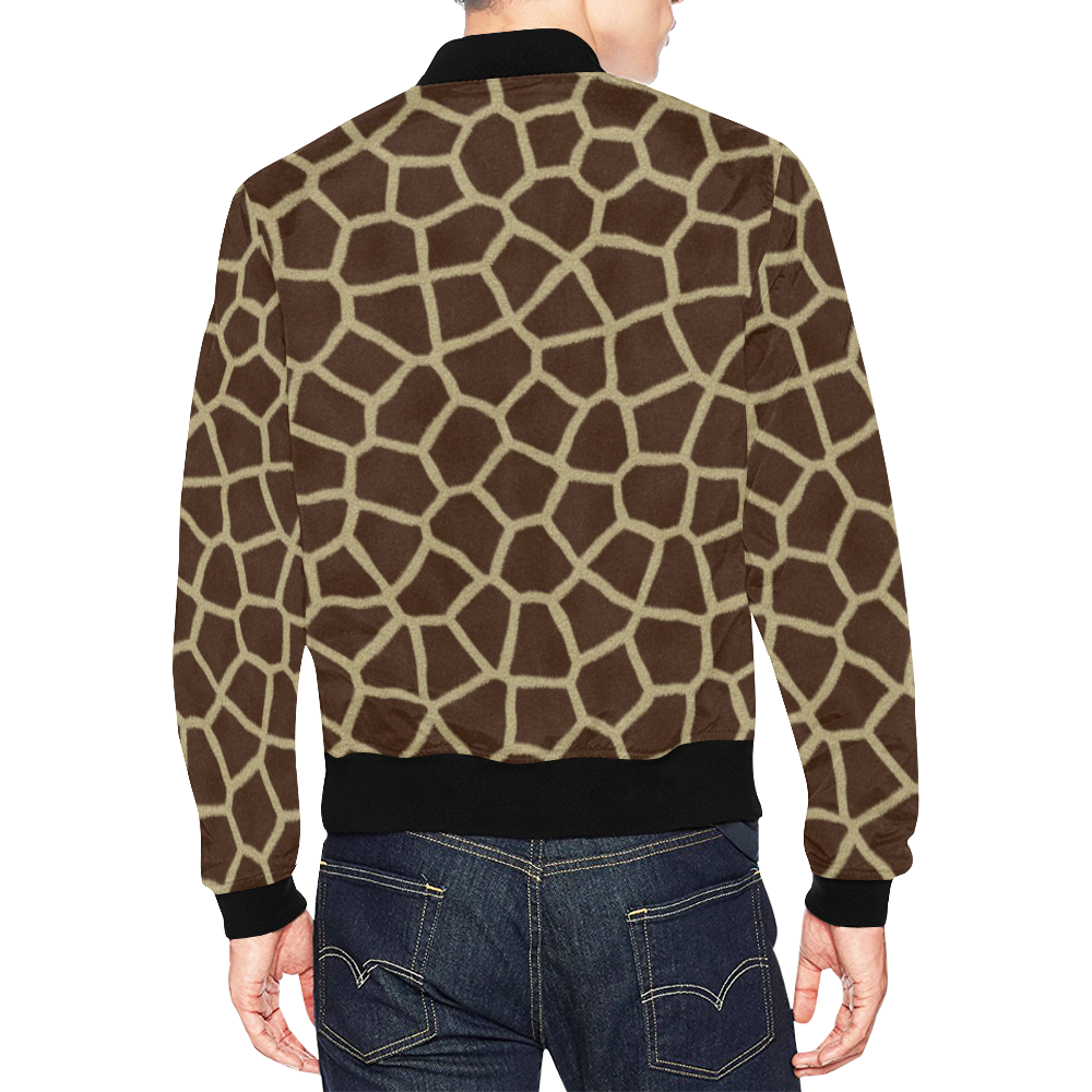 giraffe print All Over Print Bomber Jacket for Men (Model H19)