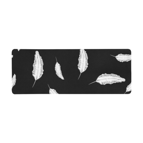 White Feathers Gaming Mousepad (31"x12")