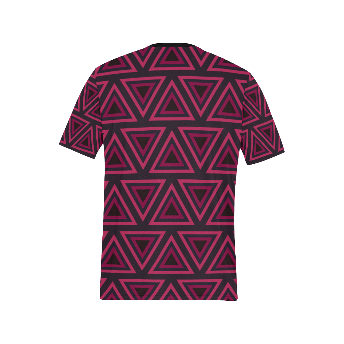 Tribal Ethnic Triangles Men's All Over Print T-Shirt (Solid Color Neck) (Model T63)