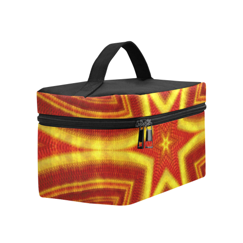 red and gold kaleidoscope Cosmetic Bag/Large (Model 1658)
