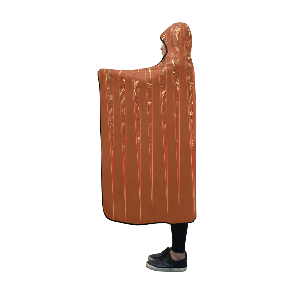 Chocolate Brown Sienna Spikes Hooded Blanket 60''x50''