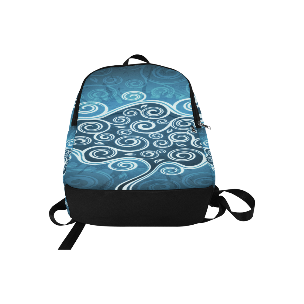 Abstract-Vintage-Floral-Blue-22 Fabric Backpack for Adult (Model 1659)