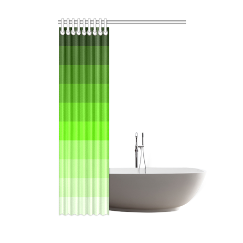 Green stripes Shower Curtain 48"x72"