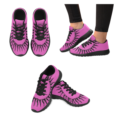 GOD RX 1s Youth Pink Panther & Black Kid's Running Shoes (Model 020)