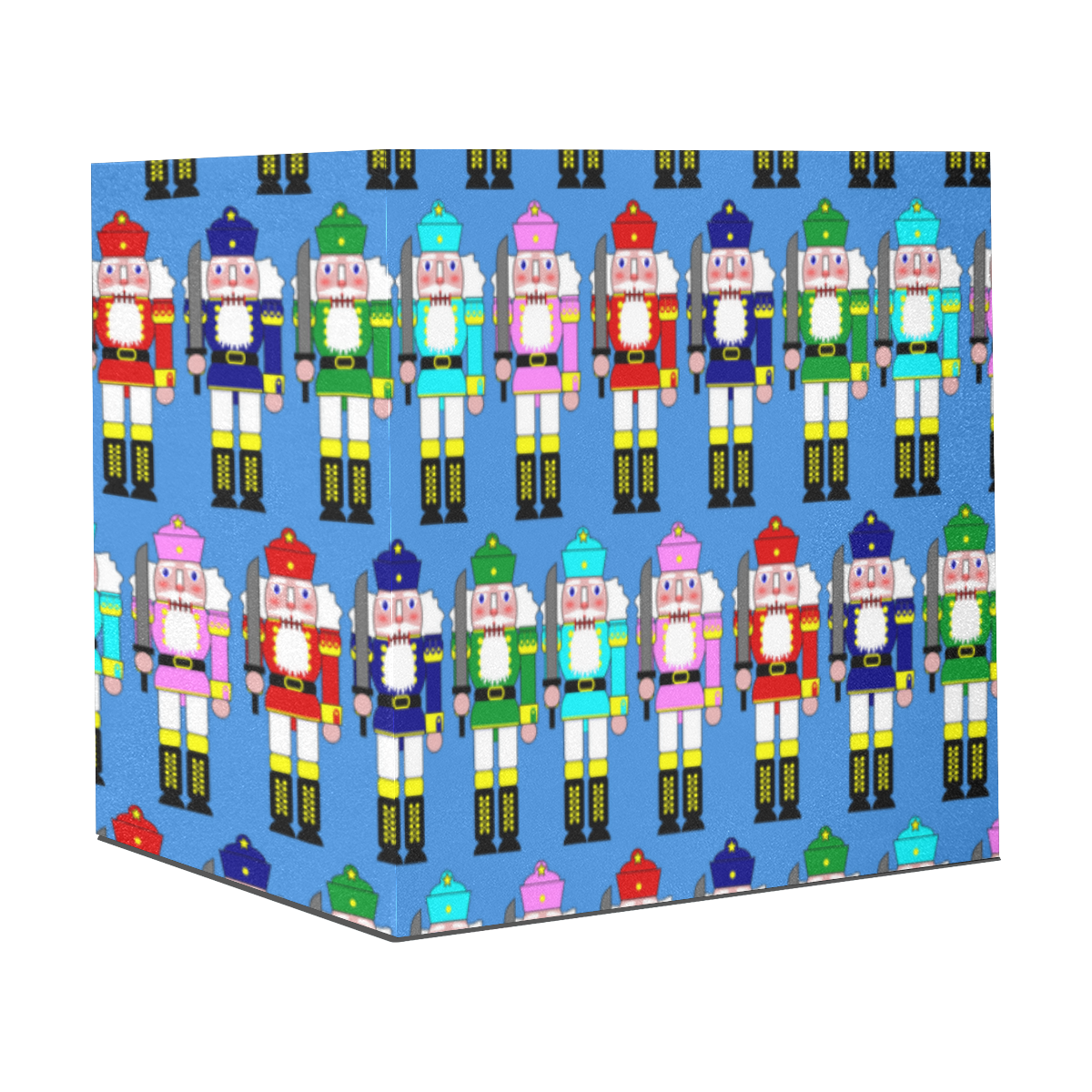 Christmas Nutcracker Toy Soldiers on Blue Gift Wrapping Paper 58"x 23" (1 Roll)