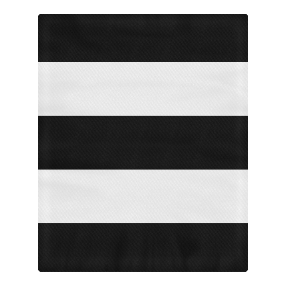 Black White Stripes 3-Piece Bedding Set