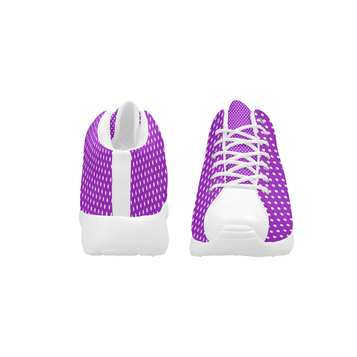 Lavander polka dots Women's Basketball Training Shoes/Large Size (Model 47502)