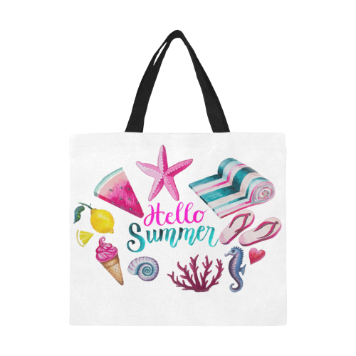 Beach Bag Hello Summer 2020 - House of G All Over Print Canvas Tote Bag/Large (Model 1699)